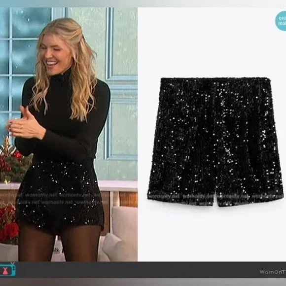 ZARA SEQUIN SHORTS - Picture 3 of 6